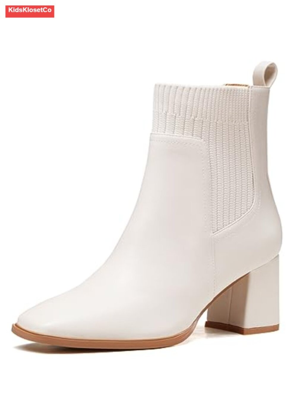 Women's Chunky Block Heel Ankle Booties Faux Suede Slip On Square Toe